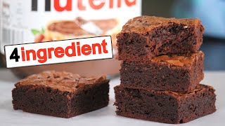 Nutella Brownies 4 Ingredients  How Tasty Channel [upl. by Sayer]