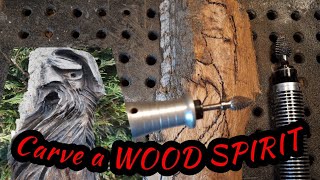 Foredom carving carving a wood spirit with a foredom flex shaft foredom wood carving 2019 [upl. by Mikol]