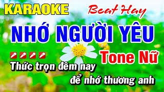 Karaoke Nhớ Người Yêu Tone Nữ Beat Hay Nhạc Sống  Hoài Phong Organ [upl. by Shepley698]