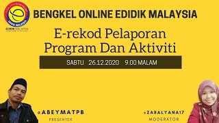 ERekod Pelaporan Program amp Aktiviti [upl. by Allmon]