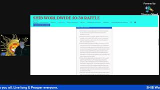 SHIB Worldwide 5050 Raffle day 9 [upl. by Novelc]