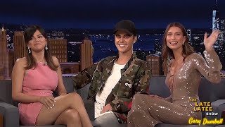 Justin bieber Selena gomez amp Hailey Bieber on The Late Latee Show HIGHLIGHTS [upl. by Anirrehs212]