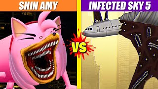 Shin Amy vs Infected Sky 5 DC10  SPORE [upl. by Enneyehs]