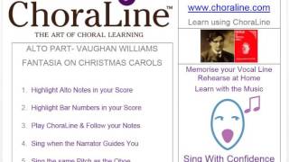 Alto Part VAUGHAN WILLIAMS FANTASIA ON CHRISTMAS CAROLS [upl. by Hayidan]