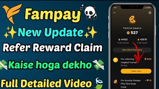 Fampay new update today🫡  Fampay refer and earn  Earn flat 500 coin on fampay  Fampay refer earn [upl. by Kore304]