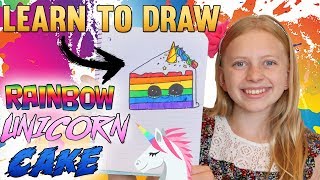 Rainbow Unicorn Cake  Art with Alyssa [upl. by Ardnasirhc]