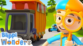 Garbage Truck  Blippi Wonders  Cartoons for Kids  Explore With Me [upl. by Vinn913]