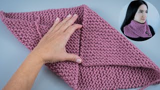 A warm knitted snood is so simple  a tutorial for beginners [upl. by Chiang]