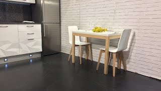 Mesa cocina pequeña extensible Maxima estilo nordico con patas de madera [upl. by Ninahs]