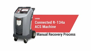 How to recover R134a using the Robinair 34998 machine [upl. by Ifill]