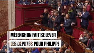 Quand JeanLuc Mélenchon fait ovationner Edouard Philippe à lAssemblée [upl. by Fausta]