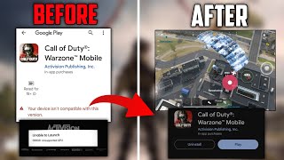 How To InstallDownload New COD Warzone Mobile On Unsupported GPU amp Low End Devices For All Devices [upl. by Aros310]