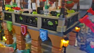 Grand Palace Restaurant Moc and game of bricks light kit build review [upl. by Eriam]