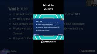 What is xUnit🤔  Introduction to xUnit  LambdaTest shorts [upl. by Trautman]