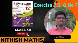 Class 12 Exercise 72 QNo 7 equation of tangent find points on curve Nithish Maths 9843525224 [upl. by Nilad]