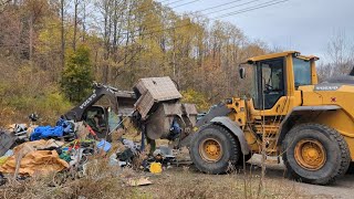 Public Works Clears the Lake St Homeless Encampment in Burlington VT on 20241104 [upl. by Kabab]