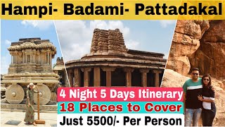 Complete Itinerary of Hampi Badami amp Pattadakal  Full details with Price  Findingindia [upl. by Anuaik]