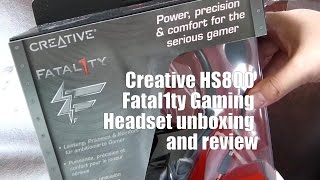 Creative HS800 Fatal1ty Gaming Headset Unboxing and Review [upl. by Hsina]