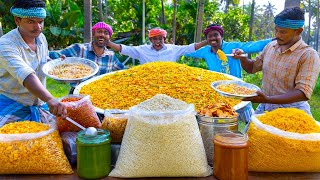 BHEL PURI  Delicious Bhel Puri with Two Chutneys  Indian Street Food Recipe Cooking in Village [upl. by Hertzog647]