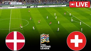 Denmark vs Switzerland  UEFA Nations League  Full Match All Goals  eFootball PES Gameplay [upl. by Yurt]