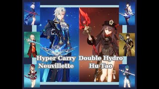 Spiral Abyss Floor 12 Hypercarry C1R1 Neuvillette ⚖️ Double Hydro Hu Tao 🌸 Genshin Impact 5152 [upl. by Zoarah]