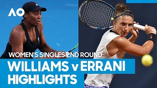 Venus Williams vs Sara Errani Match Highlights 2R  Australian Open 2021 [upl. by Akinna]