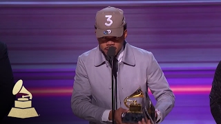 Chance The Rapper Wins Best Rap Album  Acceptance Speech  59th GRAMMYs [upl. by Eedahs]