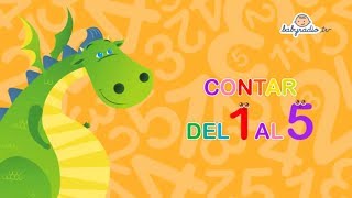 Los números del 1 al 5  Aprende a contar  Matemáticas para niños con Mon el dragón [upl. by Nahtam195]