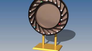 Perpetual Motion Machine Overbalance Wheel Autodesk Inventor Animation Studio [upl. by Ciredor]