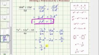 Ex Dividing Polynomials by a Monomial Basic [upl. by Igig166]