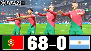 FIFA 23  MESSI RONALDO MBAPPE NEYMAR  ALL STARS  PORTUGAL 68 0 ARGENTINA [upl. by Akili]