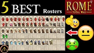 Top 5 Rosters  Rome Total War [upl. by Karli]