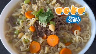 Rica SOPA DE PASTA con CALDO DE RES a prueba de fallasCCñas [upl. by Llerrut]