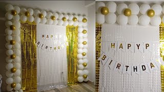 Birthday decoration ideas at home how to decorate birthday party at home [upl. by Annaynek]