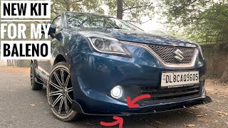 installed front splitters in my car  universal body kit for all cars  baleno modified [upl. by Tohcnarf]