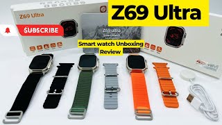 🇨🇳 Model Z69 Ultra Smart Watch  Bluetooth Call  Wirless Charging  Unboxing Review RDfit app [upl. by Nrojb424]