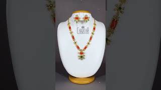 Stunning Coral Neckset with Beautiful Earrings and Necklace  Charitha Fashion Jewellery [upl. by Robina17]