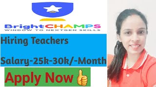 Bright Champ hiringOnline teaching platformWork From Home jobEarn money OnlineCoding Teacher job [upl. by Ia]