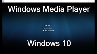 Windows Media Player in Windows 10 [upl. by Nnaitak]