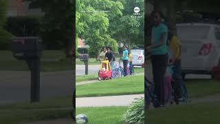 Cicadas terrify group of kids in Chicago suburb [upl. by Schuyler278]