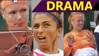 Errani mocks Bertens Accusations of fake injury Wheelchair [upl. by Schonfeld]