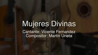 Mujeres Divinas  Vicente Fernandez  Puro Mariachi Karaoke [upl. by Whalen]