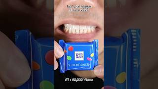 Satisfying Ritter Sports Schokolinsen Chocolate ASMR ASMR chewingsounds satisfying [upl. by Perkin]