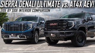 2023 Sierra Denali Ultimate vs Sierra AT4X  Full Interior Comparison [upl. by Sigismond]