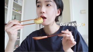 吃菇菇头双蛋咖喱饭！居家办公、跳绳健身、日料外卖｜芽腿vlog081 [upl. by Miun]