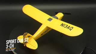 VOLANTEXRC 3CH Sport Cub S2 Remote Control Airplane for Beginners with Xpilot Stabilizer Easy to Fly [upl. by Reamy309]