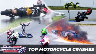 Top Motorcycle Crashes MotoAmerica 2021 [upl. by Gilberte754]