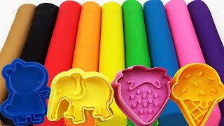 Learn Colors with Play Doh Modelling Clay and Cookie Molds and Surprise [upl. by Tim]