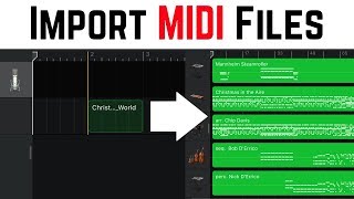 MIDI file importing in GarageBand iOS iPhoneiPad [upl. by Enala]