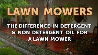 The Difference in Detergent amp Non Detergent Oil for a Lawn Mower [upl. by Izabel]